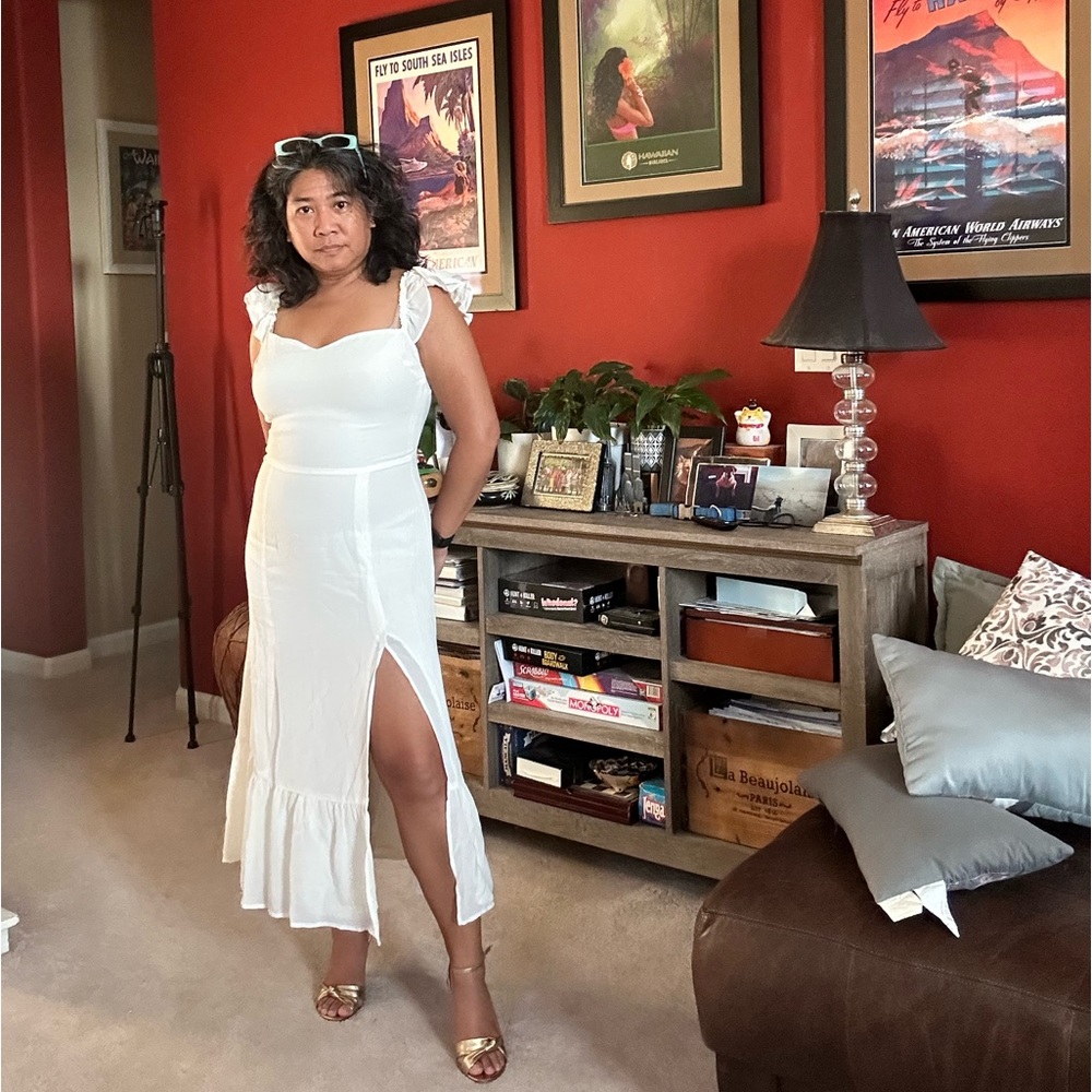 019 BNWT Reformation $300 Butterfly Dress In Ivory